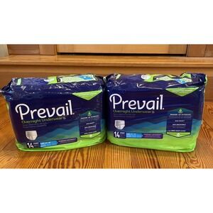Prevail Disposable Underwear Large Overnight 14 Ct (Lot Of 2)